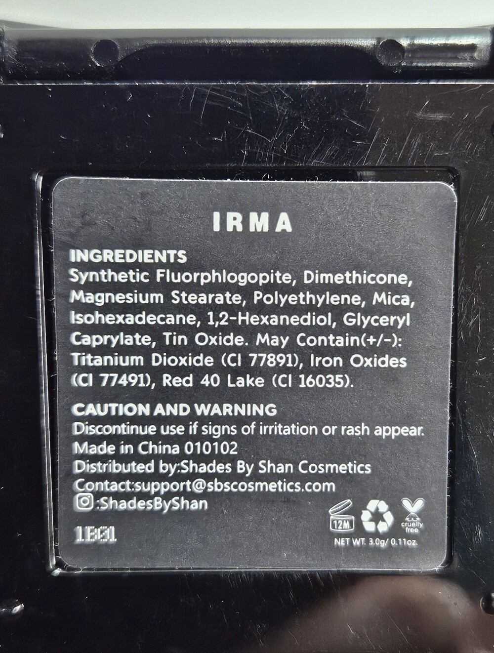 SHAN Metallic Highlighter In Irma 0.11 Oz - Picture 4 of 4